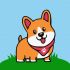 Painting by numbers - A happy corgi