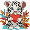 Painting by numbers - A marvellous tiger cub ©art_selena_ua
