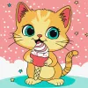 Painting by numbers - Raspberry ice cream ©art_selena_ua