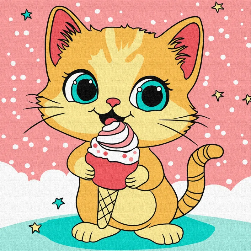 Painting by numbers - Raspberry ice cream ©art_selena_ua