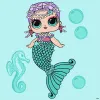 Картина по номерам - L.O.L. Surprise! Mermaids Merbaby