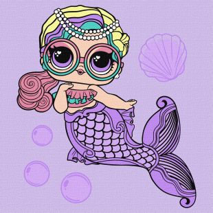 Painting by numbers - L.O.L. Surprise! Mermaids Miss Sea