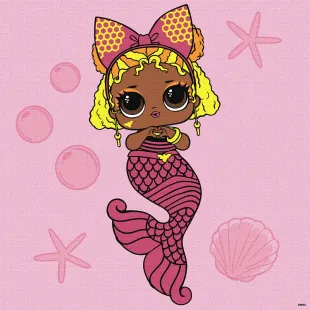 Картина по номерам - L.O.L. Surprise! Mermaids Queen Bee