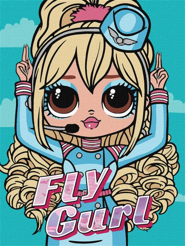 Картина по номерам - L.O.L. Surprise! O.M.G. Fly Gurl