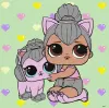 Картина по номерам - L.O.L. Surprise! TroopSurprise Kitty Queen With Kitty