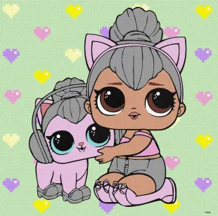 Картина за номерами - L.O.L. Surprise! TroopSurprise Kitty Queen With Kitty