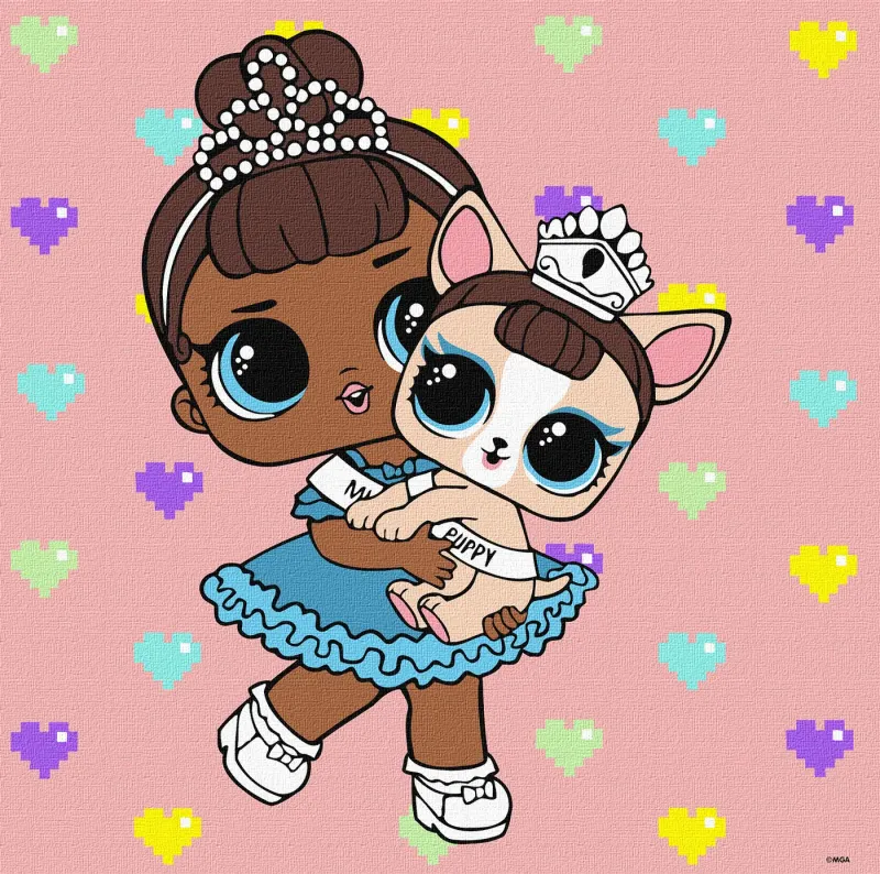 Painting by numbers - L.O.L. Surprise! TroopSurprise Miss Baby With Miss Puppy