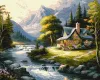Картина за номерами - Будиночок у горах ©art_selena_ua