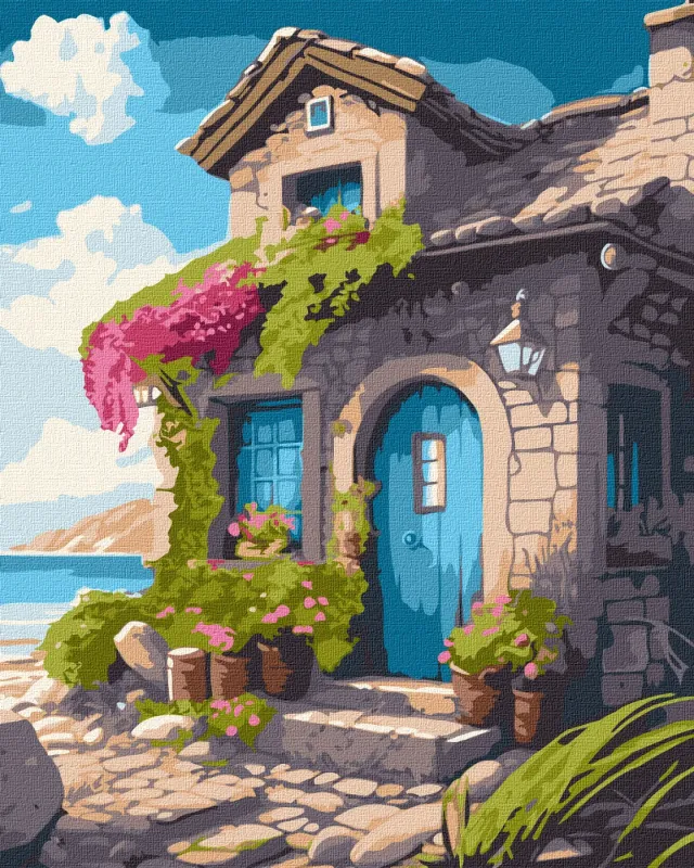 Картина за номерами - Будинок на узбережжі ©art_selena_ua