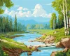 Картина за номерами - У березовому гаю ©art_selena_ua