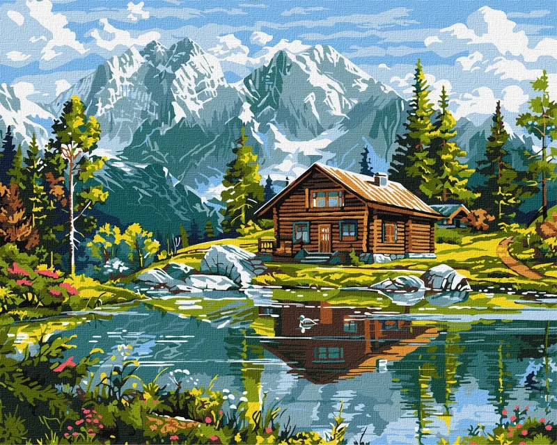 Картина за номерами - Затишний котедж ©art_selena_ua