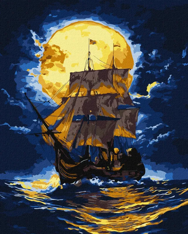 Картина по номерам - Там, где небо встречает море с красками металлик extra ©art_selena_ua