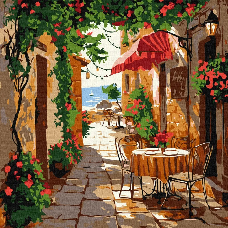 Картина по номерам - Кофейня с винтажной мебелью ©art_selena_ua
