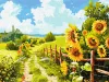 Картина за номерами - Стежка серед соняхів ©art_selena_ua