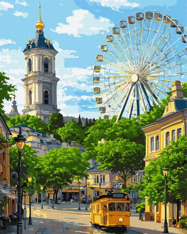 Painting by numbers - Wheel and bell tower ©art_selena_ua