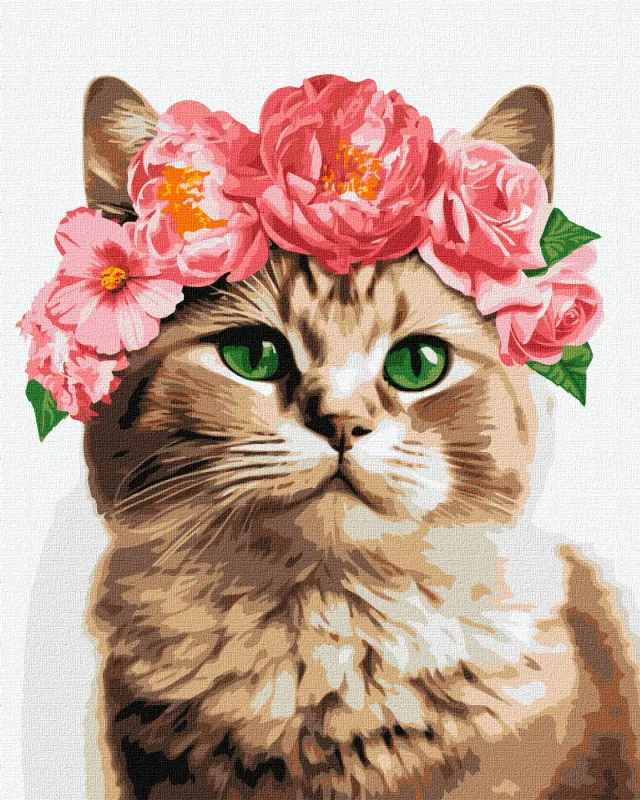 Картина за номерами - Витончена кішечка ©art_selena_ua