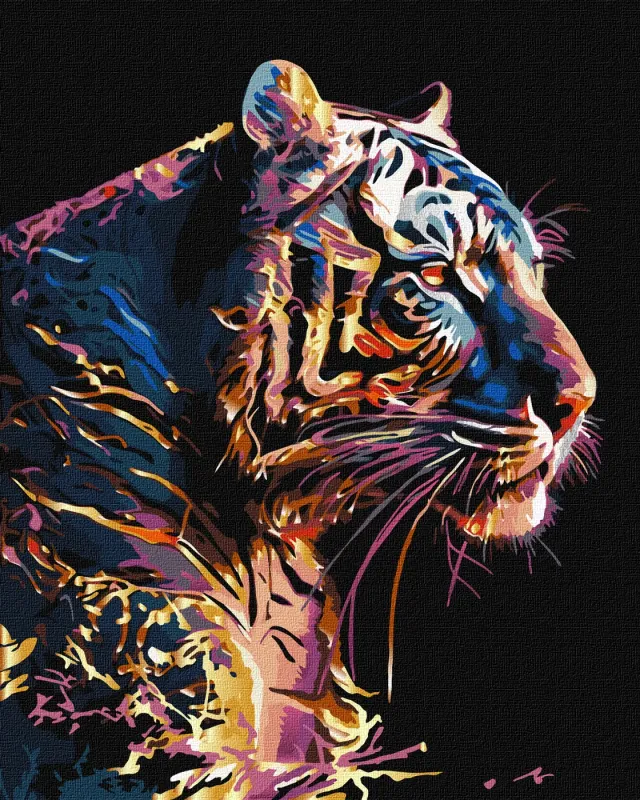 Картина за номерами - Прекрасний звір з фарбами металік extra ©art_selena_ua