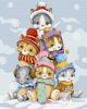 Painting by numbers - Fluffies in winter ©tanya_bonya