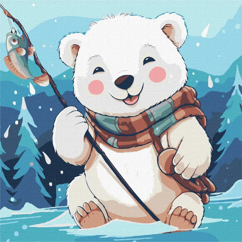 Картина за номерами - Зимова рибалка ©art_selena_ua