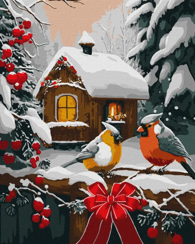 Картина за номерами - Снігова казка ©art_selena_ua