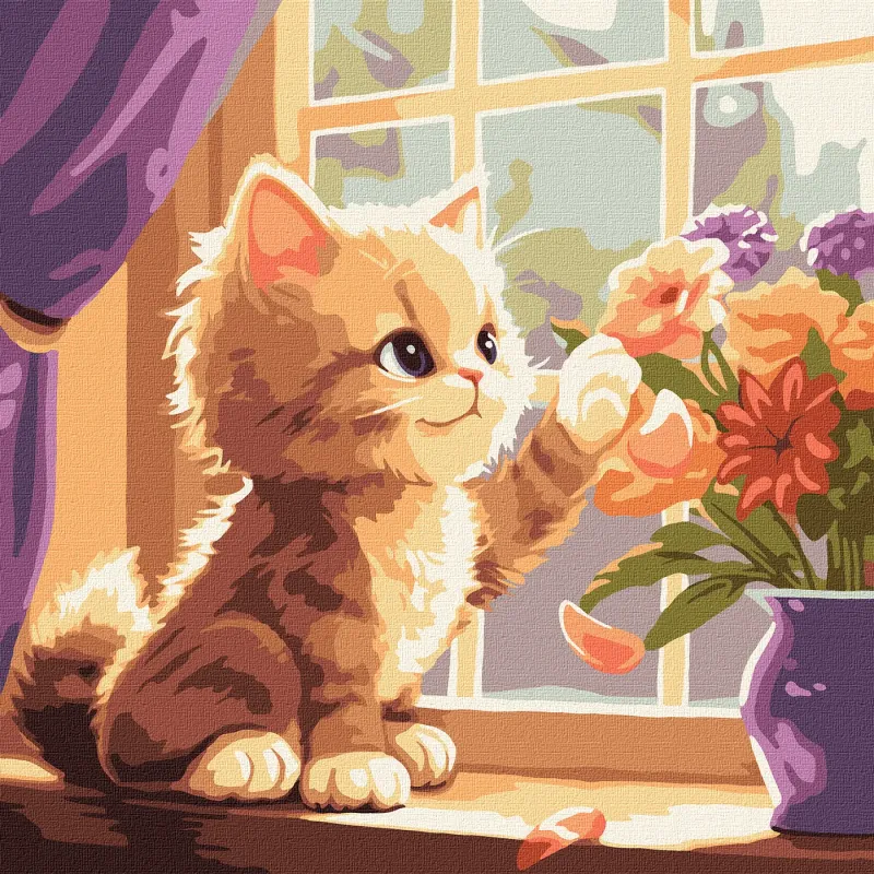 Картина за номерами - Веселе кошеня ©art_selena_ua