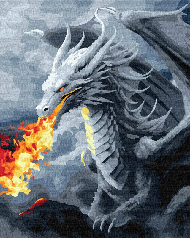 Картина за номерами - Вогнедишний дракон ©art_selena_ua