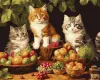 Картина за номерами - Котики і фрукти ©art_selena_ua