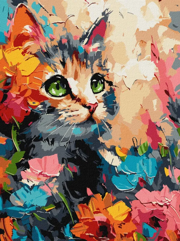 Картина за номерами - Пухнастий котик ©art.solomiia