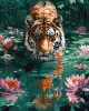 Картина за номерами - Тигр на полюванні ©art_selena_ua