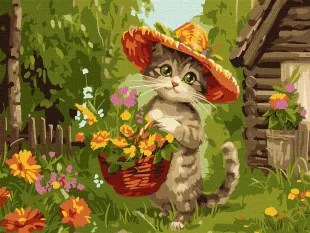 Картина по номерам - Милый садовник ©art_selena_ua