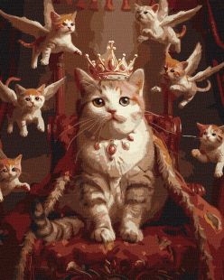 Картина по номерам - Королевская кошка ©art_selena_ua