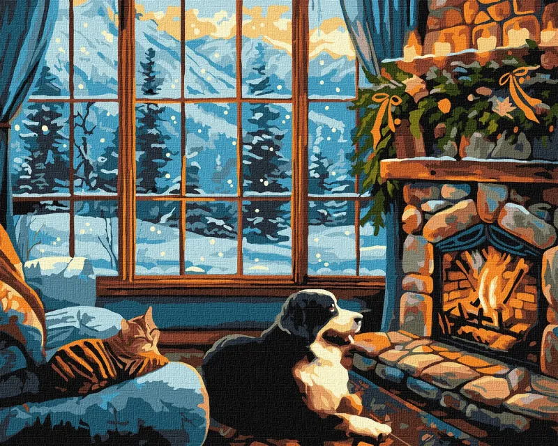 Картина за номерами - Тепло каміна ©art_selena_ua