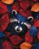 Painting by numbers - Autumn raccoon ©art_selena_ua