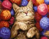 Картина по номерам - Кот в клубочках ©art_selena_ua