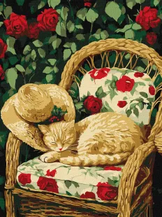 Картина по номерам - Кот в саду ©art_selena_ua
