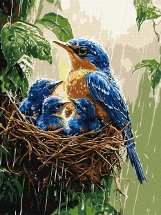 Картина за номерами - Весняний дощ ©art_selena_ua