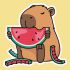 Painting by numbers - Capybara and Kherson watermelon ©art_selena_ua