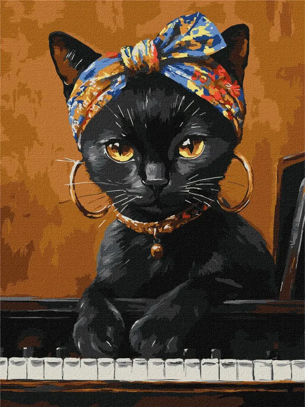 Картина по номерам - Необычная кошка ©art_selena_ua