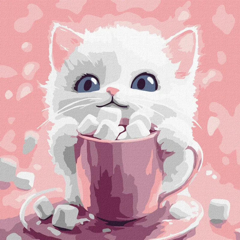 Картина за номерами - Какао для котика (картина № 1) ©art_selena_ua