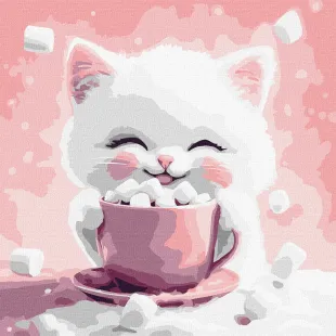 Картина за номерами - Какао для котика (картина № 2) ©art_selena_ua