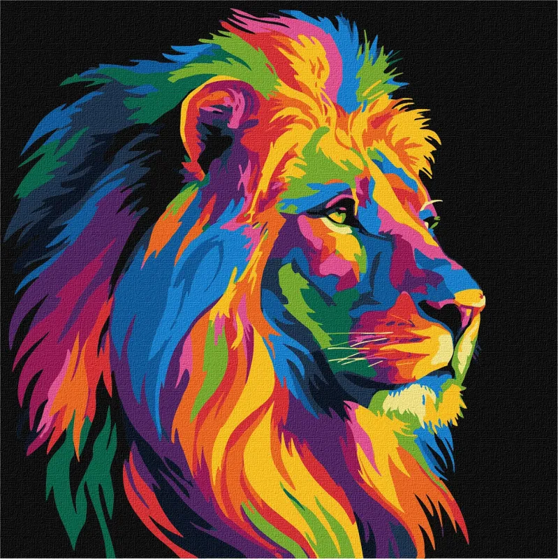 Картина по номерам - Яркий лев ©art_selena_ua