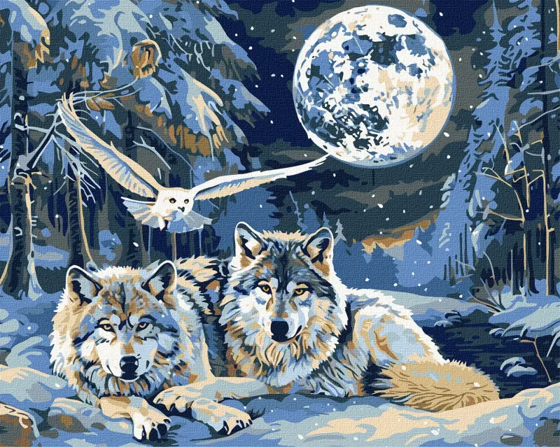 Картина по номерам - Хищники и мудрость с красками металлик ©art_selena_ua