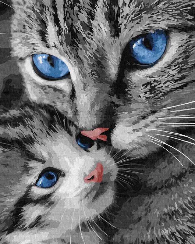 Картина за номерами - Муркотлива мама ©art_selena_ua