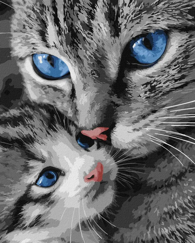 Painting by numbers - Purring mum ©art_selena_ua