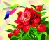 Painting on canvas - Bright bird
