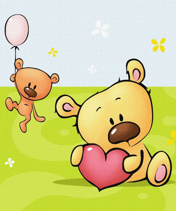 Painting on canvas - Dreams of bears