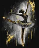 Картина за номерами - Граціозна балерина з фарбами металік extra ©art_selena_ua