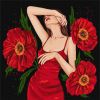 Painting by numbers - Mysterious beauty ©Alla Berezovska