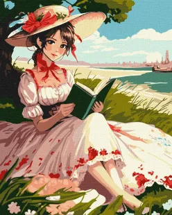 Картина за номерами - Захоплене читання ©art_selena_ua