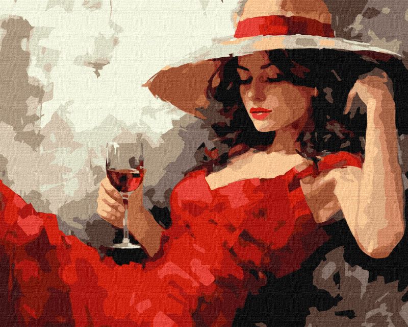 Картина по номерам - Девушка в шляпе ©art_selena_ua